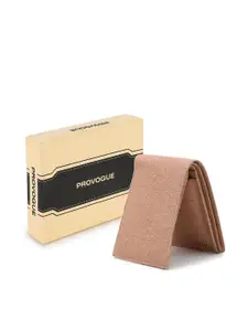 Provogue Men Textured PU Two Fold Wallet