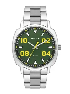 Helix By Timex Men Green Square Dial Analog Watch - TW057HG01