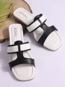 Denill Women Colourblocked Slip-On Open Toe Flats