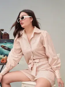 CORSICA Women Comfort Opaque Striped Party Shirt