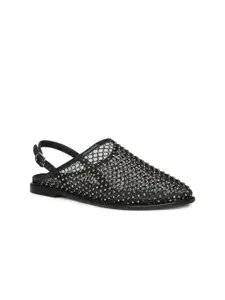 Saint G Women Embellished Leather Mules Flats