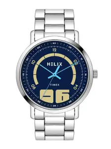 Helix Men Blue Round Dial Analog Watch - TW053HG04