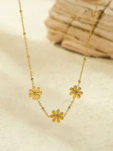 Jewels Galaxy Gold Plated Stainless Steel Anti-Tarnish Minimal Necklace