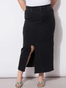 SASSAFRAS Curve Straight Maxi Skirt