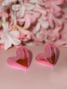 Niscka Silver-Plated Heart Shaped Studs