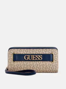 GUESS Slate Monogram Women Zip Around Wallet