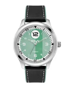 Helix By Timex Men Green Round Dial Analog Watch - TW043HG25