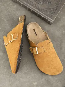 Woakers Men Leather Slip-On Comfort Sandals