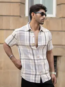 Powerlook Men Tartan Checks Checked Casual Shirt