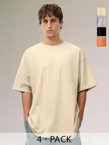 PRONK Men Oversized Solid T-shirts Pack