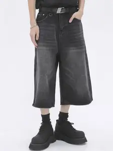 StyleCast x Revolte Men Washed Loose Fit Denim Shorts