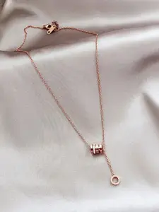 MYKI Stainless Steel Rose Gold-Plated Breathtaking Necklace