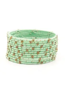 leshya Set Of 12 Beaded Thread Bangles