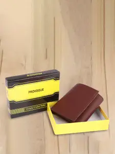 Provogue Men Textured PU Three Fold Wallet