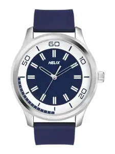 Helix By Timex Men Blue Round Dial Analog Watch - TW043HG22