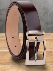 Azibo Men Textured Leather Formal Belt