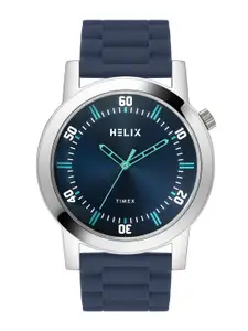 Helix By Timex Men Blue Round Dial Analog Watch - TW058HG00