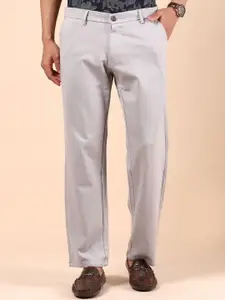 V-Mart Men Cotton Low-Rise Regular Fit Trousers