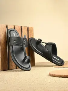 Anouk Killer Men Textured Leather One Toe Flats