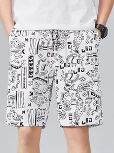 StyleCast x Revolte Men Graphic Printed Cotton Regular Shorts