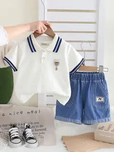 INCLUD Boys Polo Collar T-Shirt With Shorts