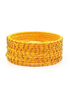 leshya Set Of 12 Thread Beaded Bangles