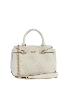 GUESS Ethnic Motifs Printed PU Swagger Satchel