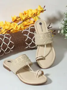 DIVASTRI Women Embellished One Toe Flats