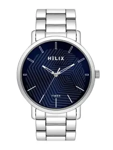 Helix By Timex Blue Round Dial Analog Stainless Steel Men Watch - TW053HG00