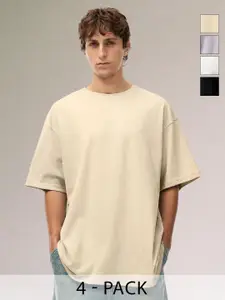 PRONK Men Oversized Solid T-shirt Pack