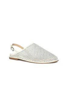 Saint G Women Round Toe Embellished Mules Flats