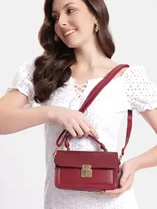 DressBerry Textured Structured Satchel