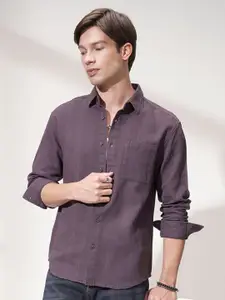 HIGHLANDER Men Comfort Opaque Striped Casual Shirt