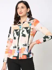 NOT SO PINK Women Classic Slim Fit Printed Casual Shirt