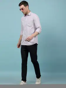 Crimsoune Club Men Slim Fit Micro Checks Checked Casual Shirt