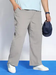 Urbano Plus Men Loose Baggy Fit Cotton Cargos Trousers