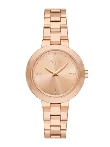 Armani Exchange Women Embellished Dial & Stainless Steel Straps Analogue Watch AK_AX5177