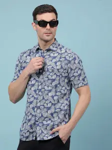 Crimsoune Club Men Floral Printed Slim Fit Casual Shirt
