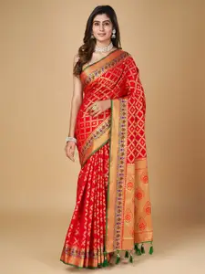 LeeliPeeri Designer Woven Design Zari Patola Saree