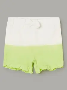 Juniors by Lifestyle Girls Cotton Colourblocked Denim Shorts
