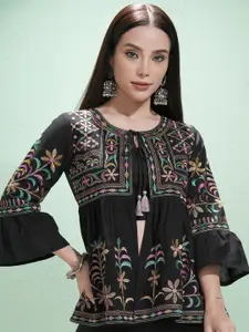 Vishudh Women Embroidered Ethnic Shrug