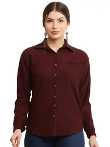 69 FASHION STREET Women Ribbed Standard Casual Shirt