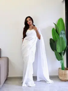 Anouk Tasseled Border Pure Cotton Saree