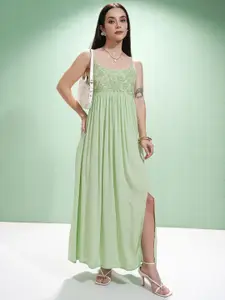 Vishudh Embroidered A-Line Maxi Dress
