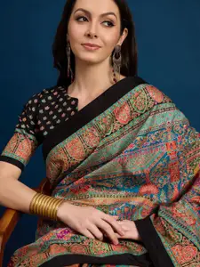 Anouk Printed Banarasi Saree