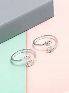 LeCalla Rhodium-Plated Toe Rings