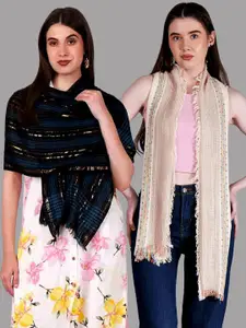 Anouk Women Self Design Scarf