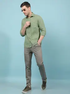 Crimsoune Club Men Slim Fit Striped Casual Shirt