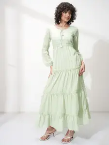 Vishudh Floral Print Bodycon Maxi Dress