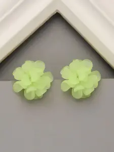 KRENOZ Rhodium-Plated Floral Shaped Studs